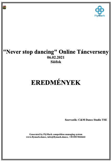 Never Stop Dancing – Eredmények